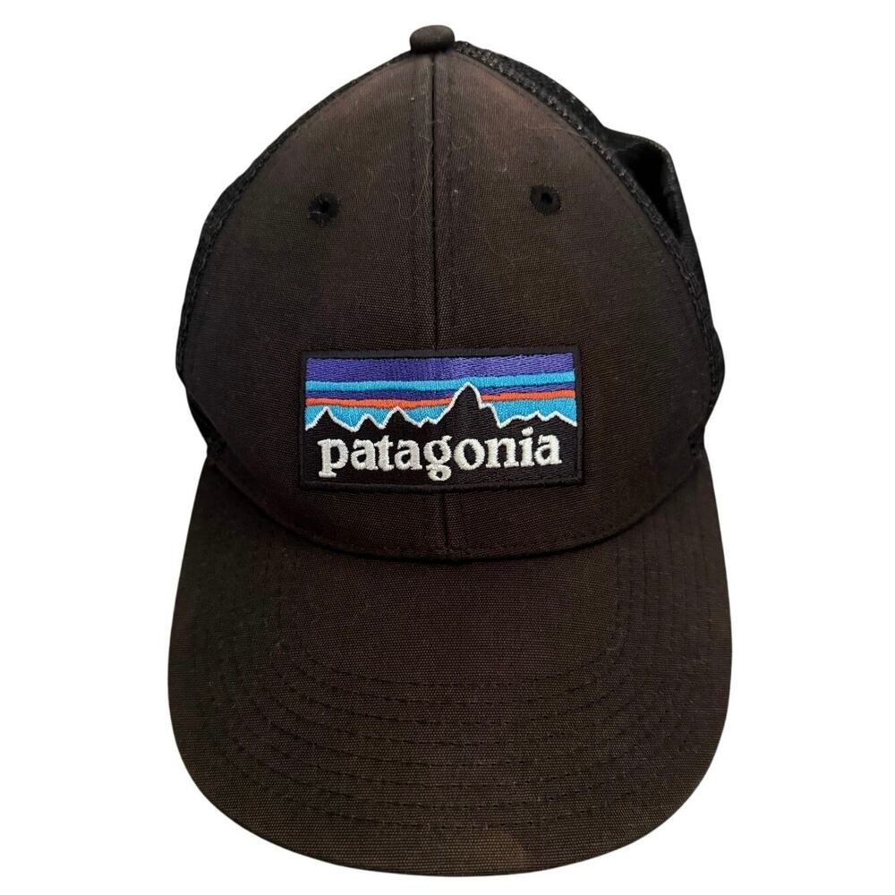 Patagonia Black Trucker Mesh Snapback OSFM Cap Hat